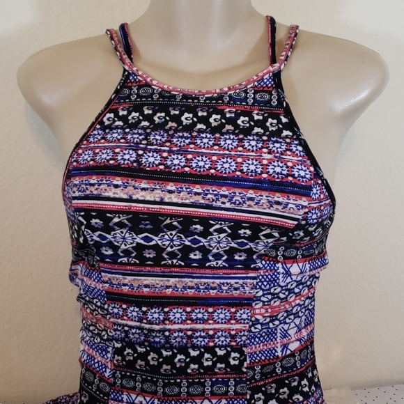 Mudd Multi-colored Juniors  Summer Dress, Purple, Blue, White, XS - Picture 7 of 15